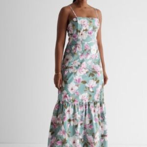 Express Floral Dress in Pink and Green